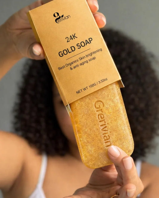 Natural 24K Gold Soap + Foam mesh